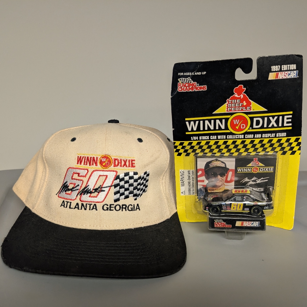 Vtg Mark Martin Snapback W Vtg Diecast
